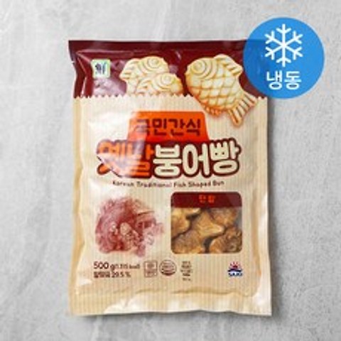 대림선 국민간식 옛날 붕어빵 단팥맛 (냉동), 500g, 1개