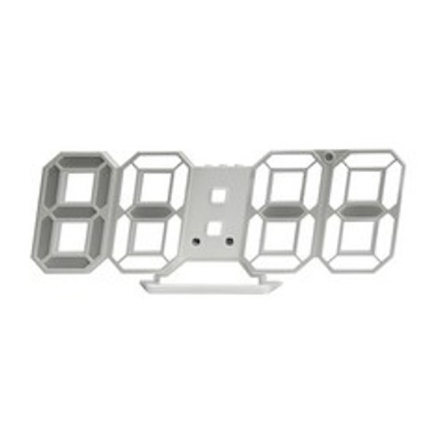 [쿠팡 직수입] 시프이컴 3D LED벽시계 DS-6609W, 화이트