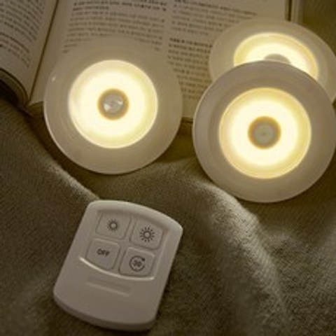 파파 LED 리모컨 터치등, 전구색