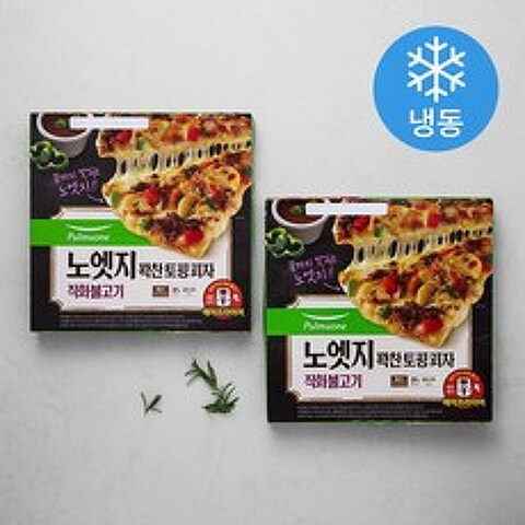 풀무원 노엣지 꽉찬 토핑 피자 직화 불고기 (냉동), 387g, 2개