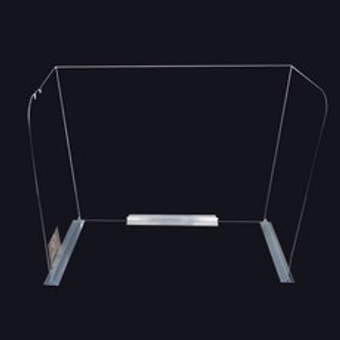 티처스 칸막이 / 파티션 / 급식실용 PET 책상 가림판 + 고정 쫄대 3p 세트, 투명, 5세트