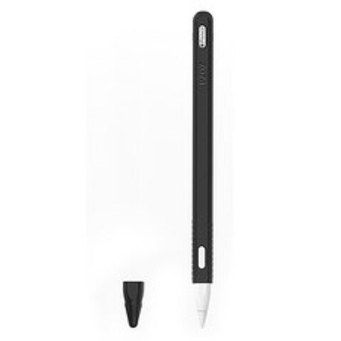 PZOZ 애플펜슬 2세대 실리콘 케이스 PZ02, 블랙, 1개