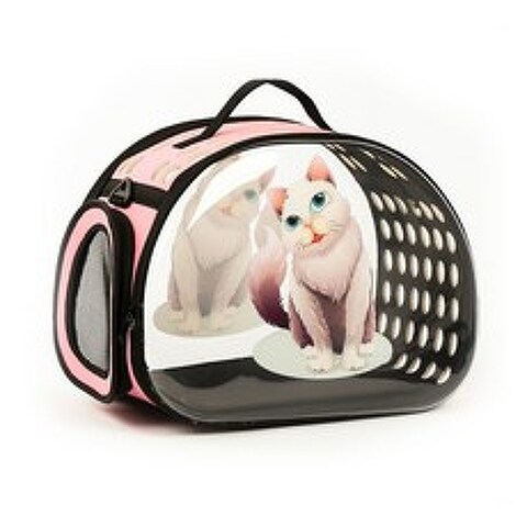 김집사 고양이 투명 이동가방, 2(핑크)