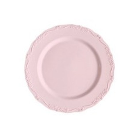 아보드 플라스틱 일회용 접시 핑크 라지, 6개입, 1세트
