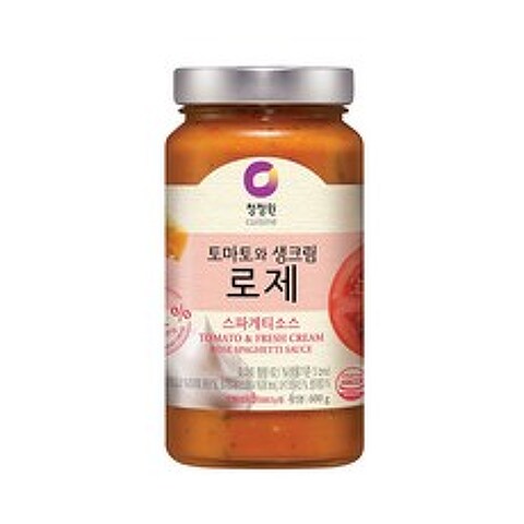 청정원 토마토와생크림 로제 스파게티소스, 600g, 1개