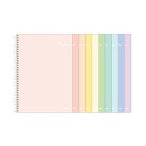 모닝글로리 1000 중고생 무제 스프링 유선노트 10종 세트, 소프트, 핑크, 피치, 바나나, 바닐라, 베이비, 쏘쿨, 라이트블루, 블루베리, 그레이프, 1세트