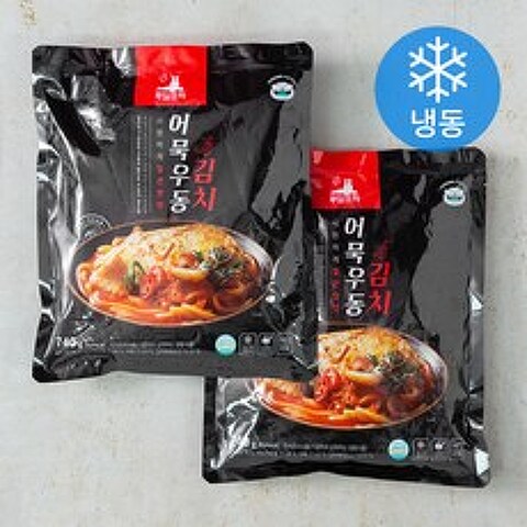 푸딩팩토리 김치 어묵우동 (냉동), 740g, 2개