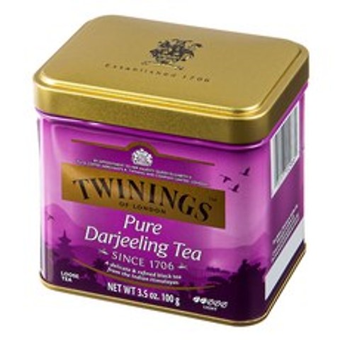 트와이닝 TWININGS 홍차/허브티 다즐링 틴, 1개입, 1개, 100g