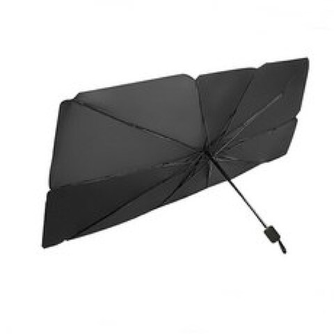 니녹스 차량용 앞유리 우산형 햇빛가리개, 블랙