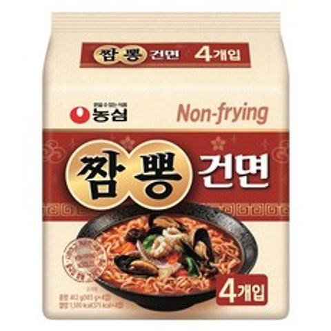 농심 짬뽕건면, 103g, 4개