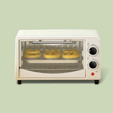 DMWD 가정용 전기 오븐 미니 다기능 베이커리 타이머 토스터 비스킷 빵 케이크 피자 쿠키 베이킹 머신 10L, 01 WHITE