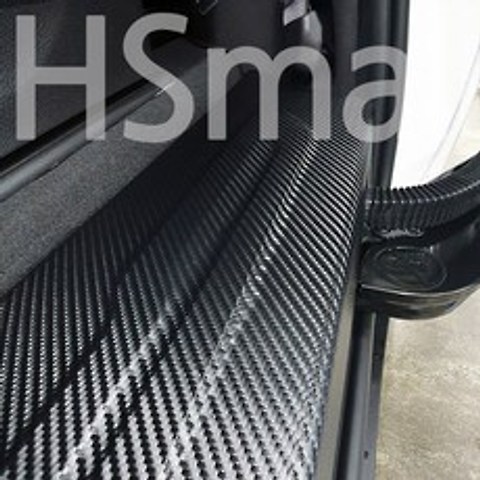 HSmall 4세대 카니발 KA4 도어스커프 카본 스크래치 방지 스티커, [hs]-카니발KA4 카본 도어스탭