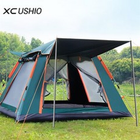 3 4 인용 자동 캠핑 텐트 초대형 가족 전망대 관광 텐트 방수 천막 쉬운 설치 팝업 자가 운전 텐트|Tents|, 1개, TypeA 200x200x130cm, 러시아