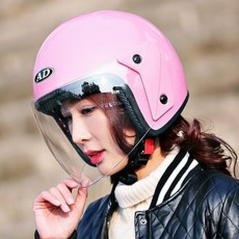 여성 패션 가벼운 저렴한 스쿠터 오토바이 여자 헬멧, 무광 블랙