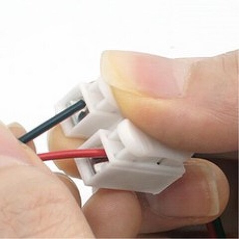 LED 전선연결 부자재 케이블커넥터 2P 50개 부품 용품, 상세페이지참조