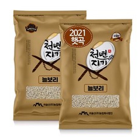 천년지기 늘보리쌀 10kg (5kg x 2포) 2021년산 겉보리쌀 햇보리쌀, 1포