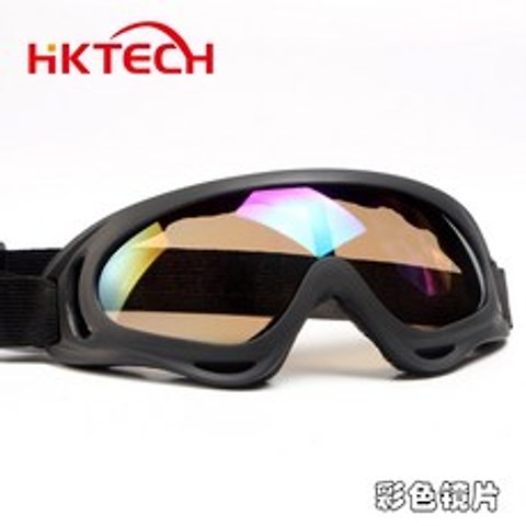 빈티지 오토바이 고글 클래식 바이크용품 방풍 눈보호 바이크 스쿠터 라이딩 먼지 오프로드 할리 남녀, X400 블랙 프레임 컬러 풀 렌즈