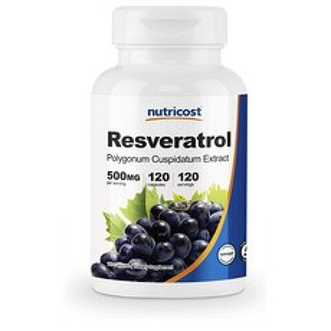 Resveratrol 뉴트리코스트 라스베라트롤 레스베라트롤 500mg 120캡슐, 1개
