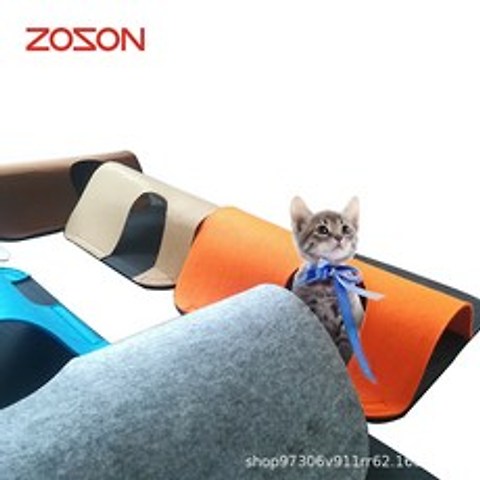 펫홀릭 고양이 미로 캣 터널 조합 매트 양모 세븐펫 숨숨집 하우스 쿠션 놀이터 장난감, 43x43cm(4매 비닐백포장)개