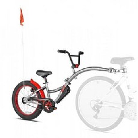 미국수출 Co-Pilot XT 마운팅 카 모자 2인용 자전거 주니어 트레일러 자전거트레일러, 50.8cm, 회색