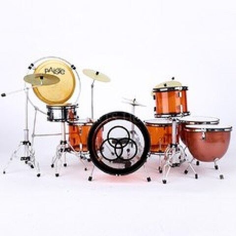 미니어쳐 악기 콜렉션 드럼 세트 모형 09 - 레드제플린 오렌지