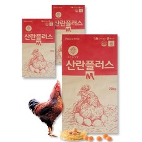 한일 닭사료 산란 플러스 20kg 산란닭 청계 오골계 토종닭 사료, 3개