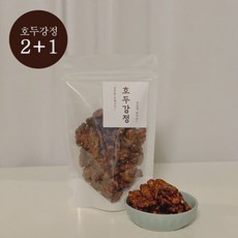 [더피움아뜰리에] 2+1(100gx3) 바삭달콤 수제 호두강정, 3개, 100g