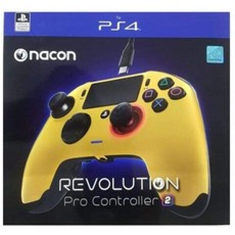 NACON 레볼루션 프로 컨트롤러 V2 [유선] 게임패드 PS4/PC Playstation 4 e스포츠 파이팅 커스터마이징 가능 - GOLD: 비디오, 단일옵션