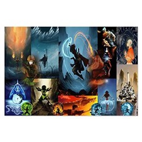 Avatar The Last Airbender Posters Cartoon Pictures Canvas Painting (Avatar 1 40x60cmx1pcNo Frame), Avatar 1, 40x60cmx1pcNo Frame