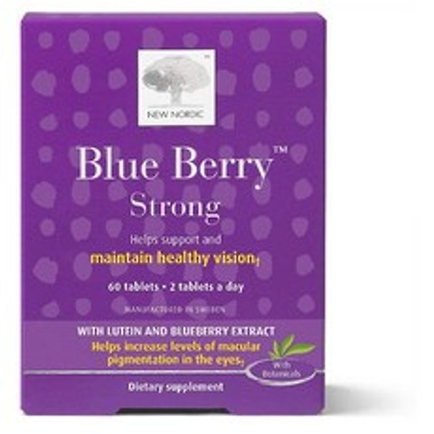 New Nordic Blue Berry Strong 뉴 노르딕 블루베리 식물성 캡슐 60정 X 2팩