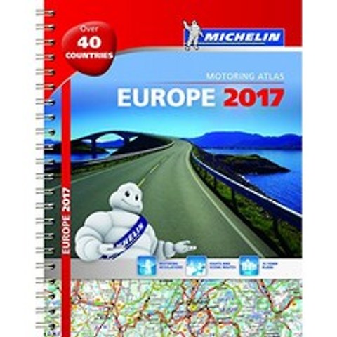 유럽 ​​2017-A4 Spiral Bound (Michelin Tourist and Motoring Atlases), 단일옵션