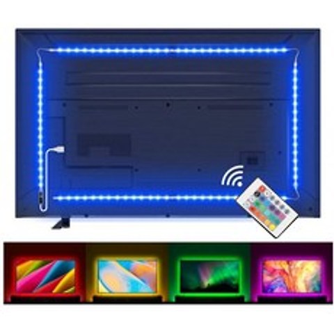 LED 스트립 라이트 Lampee 6.6ft TV 백라이트 RGB 스트립 USB 32-60