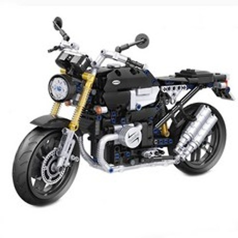 프라 모델 오토바이 우승자 7052 MOC 621PCS 정적 복고풍 오토바이 모델 조립 빌딩 블록 벽돌 DIY 생일 선물