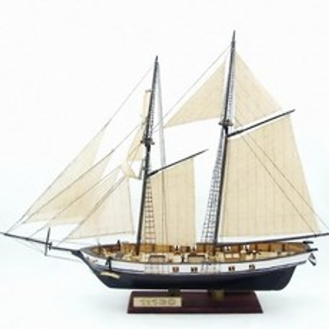 316500 / 목조 규모 모델 선박 1/130 조립 모델 키트 클래식 목조 범선 모델 harvey 1847 스케일 목조 모델 선박 키트, WHITE