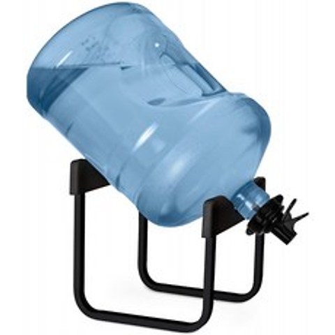 Brio Steel 3-5 Gallon Water Jug Stand 및 디스펜서 밸브 2개 BPA Free Fast Flow Water Spout이 있는 내성 미끄럼 방지 워, 단일옵션