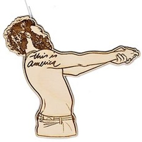 Childish Gambino Christmas Ornament Hand-Made This is America Donald Glover Wood Rear View Mirror Decoration, 본상품