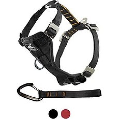 Kurgo Tru-Fit Enhanced Strength Dog Harness Crash Tested Car Safety Harness for Dogs Includes Pet, Red_One Size, Red_One Size, Red