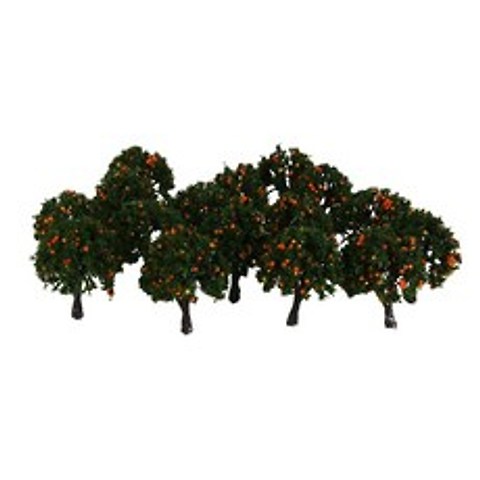 ZLD 20 오렌지 과일 나무 모형 기차 디오라마 정원 과수원 풍경 1 : 300 Z 4cm, 플라스틱, 초록