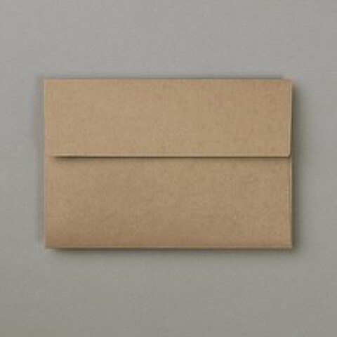 [잇츠카드] 크라프트 봉투 120g (180x123) 50매 예쁜 청첩장 상품권 엽서 카드봉투