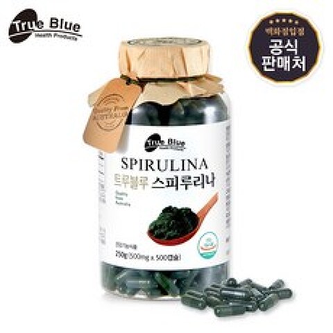 [마더네스트] 트루블루 스피루리나 500mg 500캡슐 (5개월분) 슈퍼푸드 항산화 개선, 단품, 단품