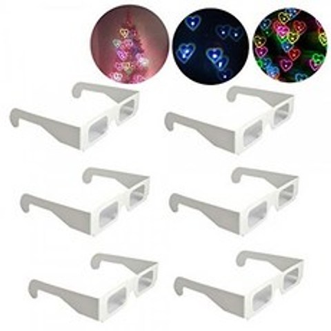 EEkiiqi 30 Packs Rainbow Hearts Diffraction Glasses Heart Shapes 3D Glasses Spec