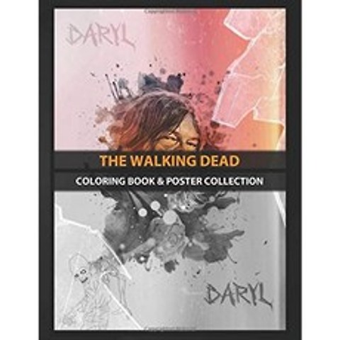 색칠하기 책 및 포스터 컬렉션 : 워킹 데드 Daryl Dixon TV 쇼, 단일옵션
