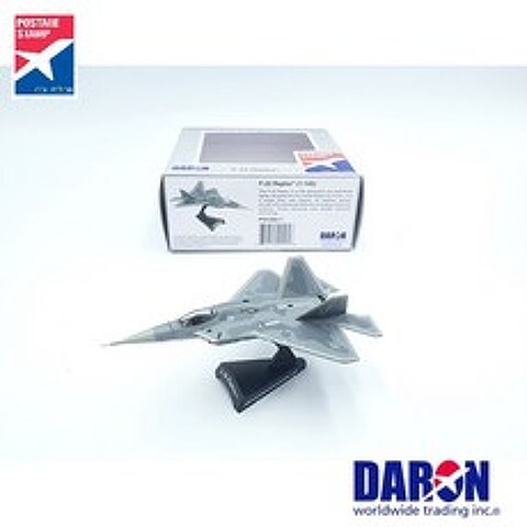 Daron 전투기모형 비행기모형 미공군 랩터 스텔스 전투기 F-22 Raptor 1/145 Postage Stamp PS5382-1