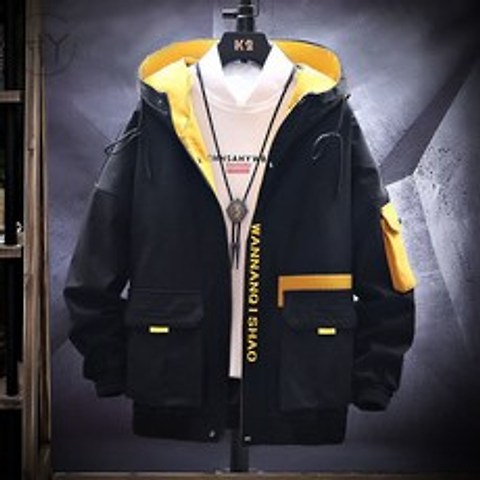 HY/ 봄가을 코트 겉옷 남 여름 가을 가을 얇은 캐주얼 카고 기능 트렌치 코트 남성 ST21 A17