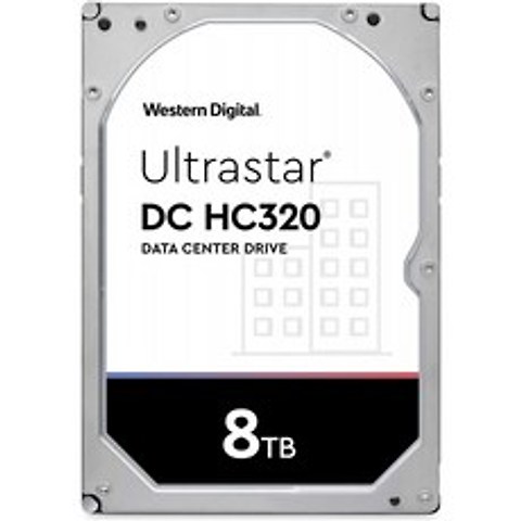 Western Digital 8TB Ultrastar DC HC320 SATA HDD-7200RPM 클래스 SATA 6Gb / s 256MB 캐시 3.5 인치-HUS728T8TALE6L4, 단일옵션