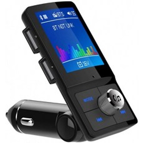 미국배송 Ilokey Bluetooth FM Transmitter for Car 1.8