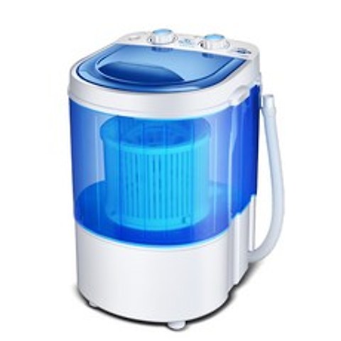 미니세탁기 3Kg반자동 소형 미니 세탁기 세탁빨래 겸용 단통 양말 기계, T02-블루+순동 전기기계+블루라이트 세탁