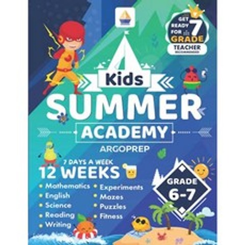 ArgoPrep의 Kids Summer Academy-6-7 학년 : 수학 읽기 과학 논리 피트니스 및 요가 12 주 | 온라인, 단일옵션
