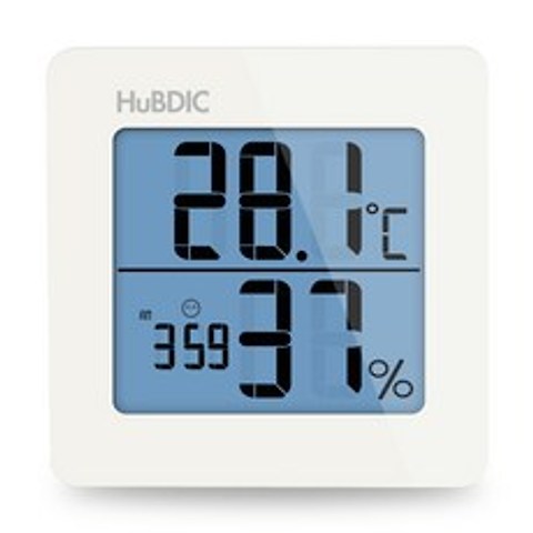 휴비딕 시계 앤 온습도계, HT-1, 화이트