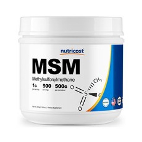 뉴트리코스트 MSM 파우더 500g 1개 1서빙 1g 500회분 MSM Powder [500 GMS]